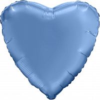Agura сердце 19'/ сатин (мистик)-лазурь 758229 Фольга